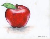 Warsztaty artystyczne: Barbara Picur Jabłko, pastel olejny